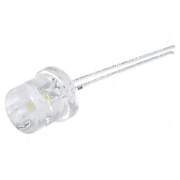 LED 8mm alb cald plat 140° 1560÷2180mcd | Electronic-mag.ro | Componente Electronice