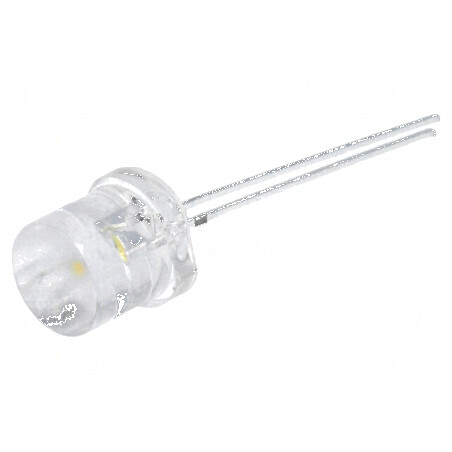 LED 8mm alb cald plat 140° 1560÷2180mcd | Electronic-mag.ro | Componente Electronice