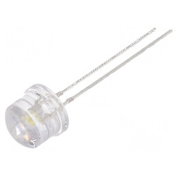LED 8mm alb cald 1560-2180mcd 100° convex | Electronic-mag.ro | Componente Electronice