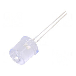 LED 10mm alb rece 1560-2180mcd 100° plat | Electronic-mag.ro | Componente Electronice