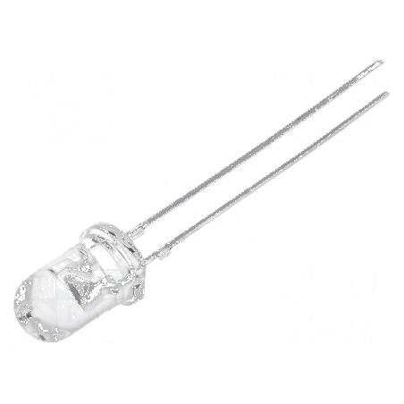 LED 5mm alb cald 3000-5800mcd 60° convex | Electronic-mag.ro | Componente Electronice