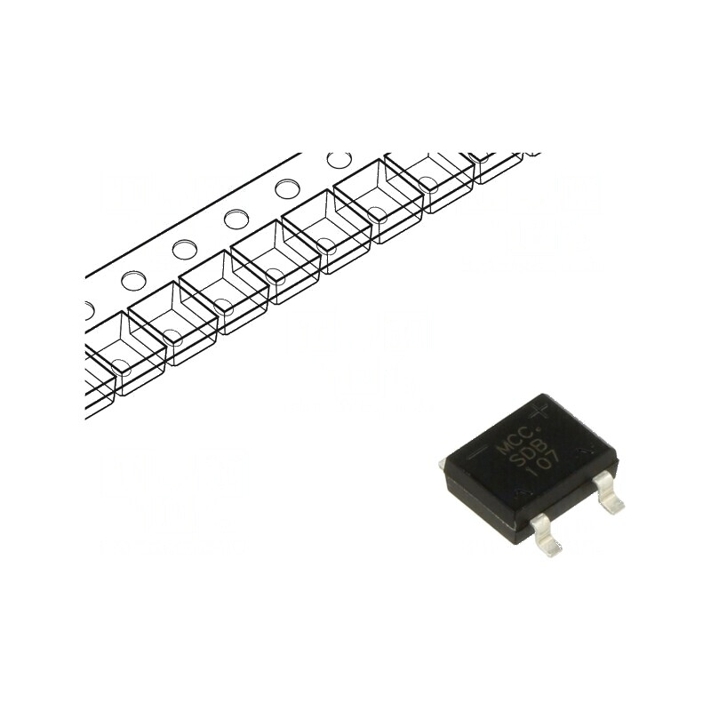 Punte redresoare monofazată Urmax 1kV 1A 30A SDB-1 | Electronic-mag.ro | Componente Electronice