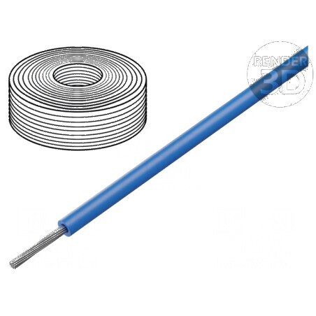 Cablu SiF 1x0,25mm² litat Cu LSZH silicon albastru -60° la 180°C | Electronic-mag.ro | Componente Electronice