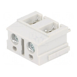 Regletă de conexiuni PCB unghi 90° 7,5mm 2 piste 16A | Electronic-mag.ro | Componente Electronice