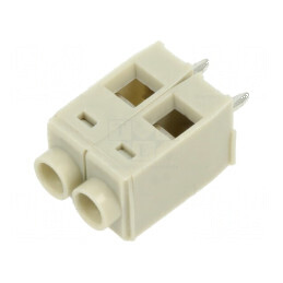 Regletă de conexiuni 90° 5mm 2 piste gri pentru PCB | Electronic-mag.ro | Componente Electronice
