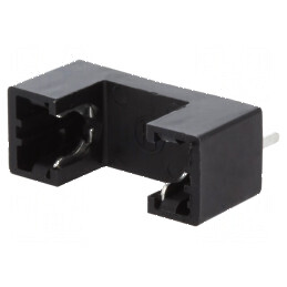 Clemă siguranțe cilindrice 5x20mm 6A neagră | Electronic-mag.ro | Componente Electronice