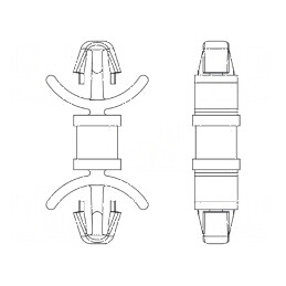 Distanțier PCB Poliamidă 66 22,2mm Clichet | Electronic-mag.ro | Componente Electronice