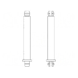 Distanţier PCB poliamidă 66 31,8mm clichet | Electronic-mag.ro | Componente Electronice