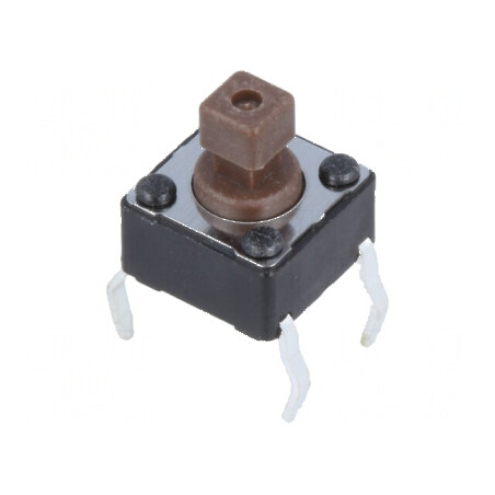 Microîntrerupător TACT SPST-NO 0,05A/12VDC THT | Electronic-mag.ro | Componente Electronice
