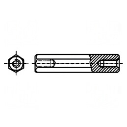 Piuliță distanțieră filetată 10mm M4 oțel zincat | Electronic-mag.ro | Componente Electronice