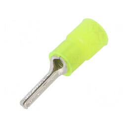 Vârf tip ac Ø 2,6mm pentru cablu izolată galbenă 4÷6mm2 crimpat | Electronic-mag.ro | Componente Electronice