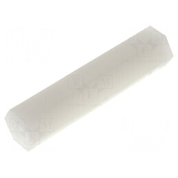 Piuliță distanțieră hexagonală filetată poliamidă M3 25mm | Electronic-mag.ro | Componente Electronice