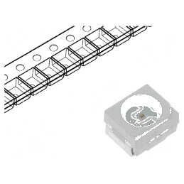 LED SMD 3528 PLCC2 Roșie 400mcd 20mA 120° 3,5x2,8x1,9mm | Electronic-mag.ro | Componente Electronice