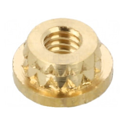 Adaos filetat alamă M2,5 - 1,85mm pentru plastic | Electronic-mag.ro | Componente Electronice