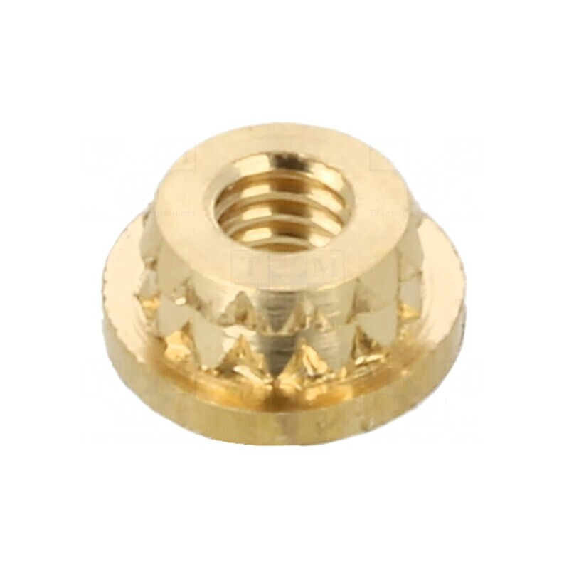 Adaos filetat alamă M2,5 - 1,85mm pentru plastic | Electronic-mag.ro | Componente Electronice