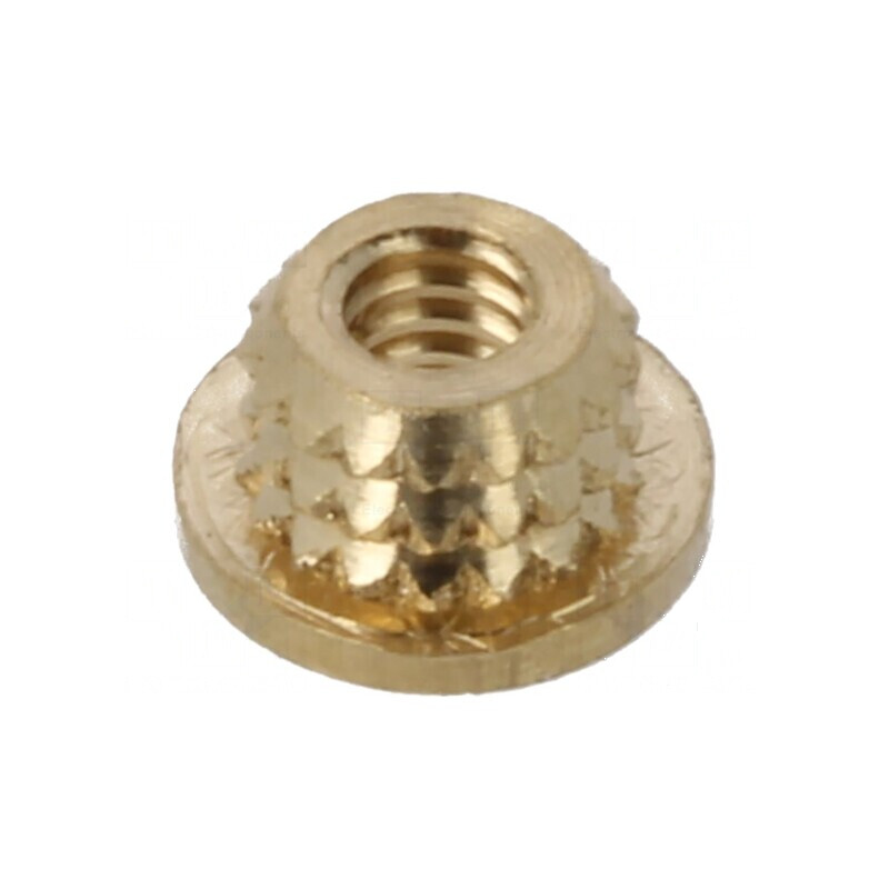 Adaos filetat alamă M2 Lungime 2mm pentru plastic | Electronic-mag.ro | Componente Electronice