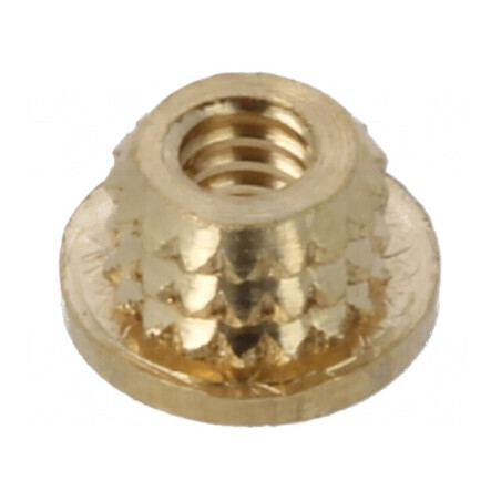 Adaos filetat alamă M2 Lungime 2mm pentru plastic | Electronic-mag.ro | Componente Electronice