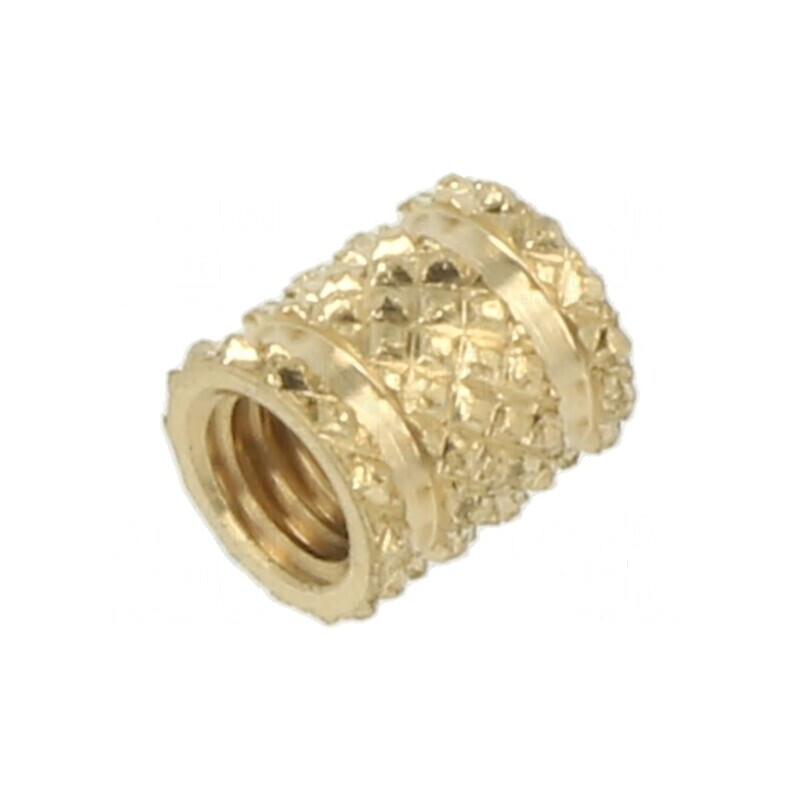 Adaos filetat alamă M3 BN 37868 4,72mm pentru plastic | Electronic-mag.ro | Componente Electronice