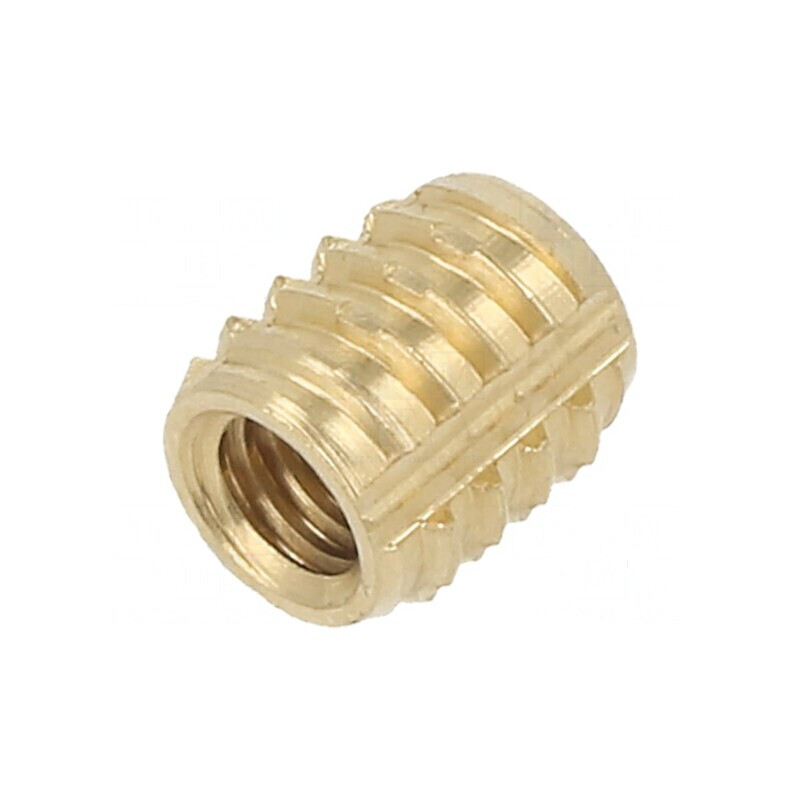 Adaos filetat alamă M4, 7,1mm pentru plastic - BN 37915 | Electronic-mag.ro | Componente Electronice