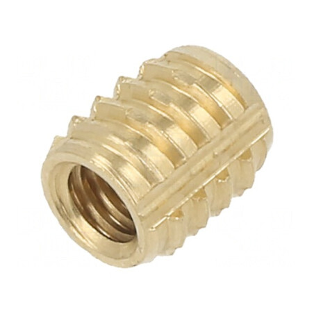 Adaos filetat alamă M4, 7,1mm pentru plastic - BN 37915 | Electronic-mag.ro | Componente Electronice