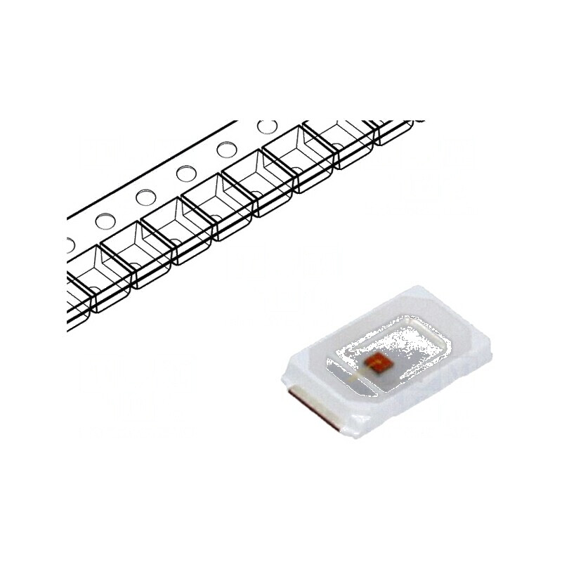 LED SMD 5730 Galben PLCC2 10-15lm 5,7x3x0,8mm 120° 150mA | Electronic-mag.ro | Componente Electronice
