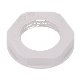 Piuliță PG9 poliamidă UL94V-2 22mm gri deschis 20-100°C | Electronic-mag.ro | Componente Electronice