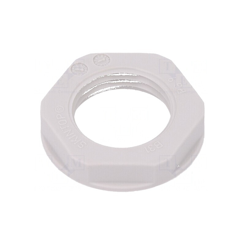 Piuliță PG9 poliamidă UL94V-2 22mm gri deschis 20-100°C | Electronic-mag.ro | Componente Electronice