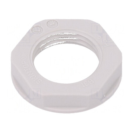 Piuliță PG9 poliamidă UL94V-2 22mm gri deschis 20-100°C | Electronic-mag.ro | Componente Electronice
