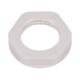 Piuliță M16 poliamidă UL94V-2 22mm gri deschis -20° până la 100°C | Electronic-mag.ro | Componente Electronice