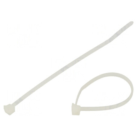 Colier de strângere poliamidă L: 100mm W: 2,5mm 89N naturală | Electronic-mag.ro | Componente Electronice