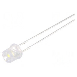 LED 5mm alb rece 150-220mcd 140° plat 102mW | Electronic-mag.ro | Componente Electronice