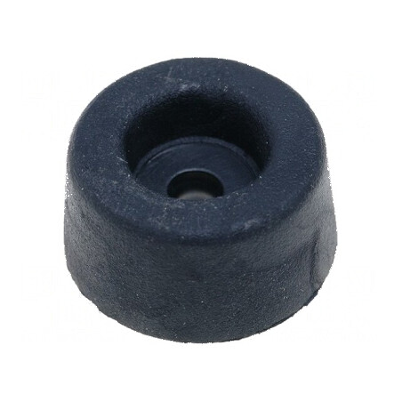 Picioruş PVC negru 9mm Ø17,5mm pentru montaj Ø3,2mm | Electronic-mag.ro | Componente Electronice