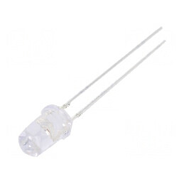 LED 5mm roșu 18000-22000mcd 30° convex 130mW | Electronic-mag.ro | Componente Electronice