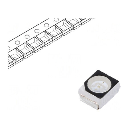 LED SMD 3528 PLCC2 Albastru 500-750mcd 3,5x2,8x1,7mm 120° | Electronic-mag.ro | Componente Electronice