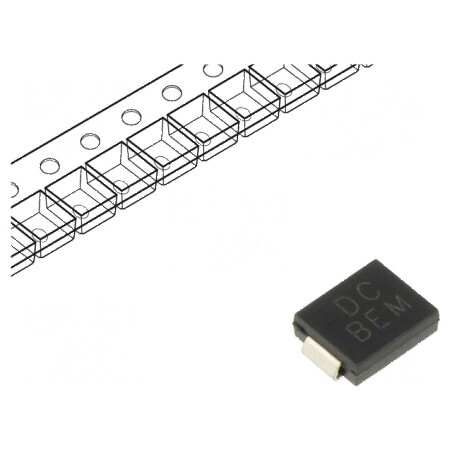 Diodă TVS bidirecțională 1,5kW 16,7V 61,5A SMC  | Electronic-mag.ro | Componente Electronice