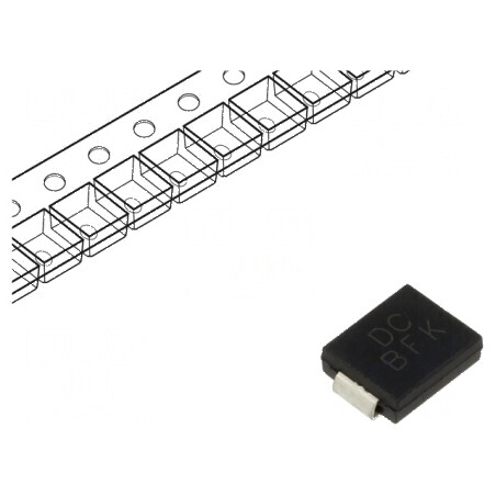 Diodă TVS 1,5kW 33,3V 31A Bidirecțională SMC Rola Bandă | Electronic-mag.ro | Componente Electronice