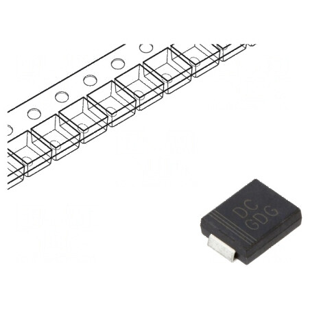 Diodă TVS 1,5kW 6,67V 145,6A Unidirecțională SMC Rola Banda | Electronic-mag.ro | Componente Electronice