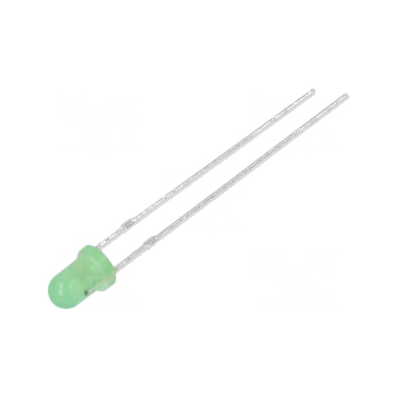 LED 3mm Verde 100-150mcd 30° Convex | Electronic-mag.ro | Componente Electronice