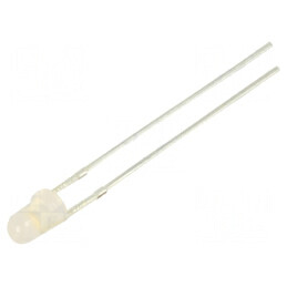 LED 3mm alb cald 220-330mcd 60° convex 102mW | Electronic-mag.ro | Componente Electronice