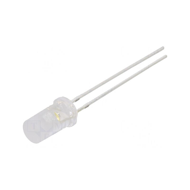 LED 4,8mm alb cald 750-1120mcd 120° plat | Electronic-mag.ro | Componente Electronice