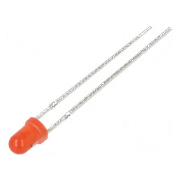 LED 3mm roșie 220-330mcd 30° convex | Electronic-mag.ro | Componente Electronice