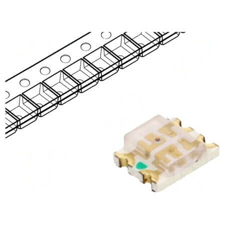 LED SMD 1206 Roșie/Verde 3,2x2,7x1,1mm 120° 20mA | Electronic-mag.ro | Componente Electronice