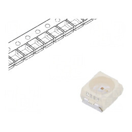 LED galben 60° 20mA SMD 2,8x3,5x1,75mm λd: 583-594nm | Electronic-mag.ro | Componente Electronice