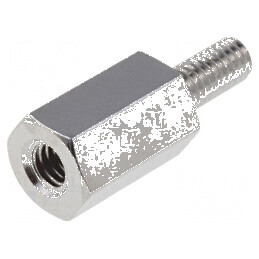 Piuliță distanțieră filetată 8mm M2.5 hexagonală | Electronic-mag.ro | Componente Electronice