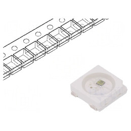 LED SMD 5050 RGB Programabil DMX 512 5x5x1,6mm PLCC4 | Electronic-mag.ro | Componente Electronice