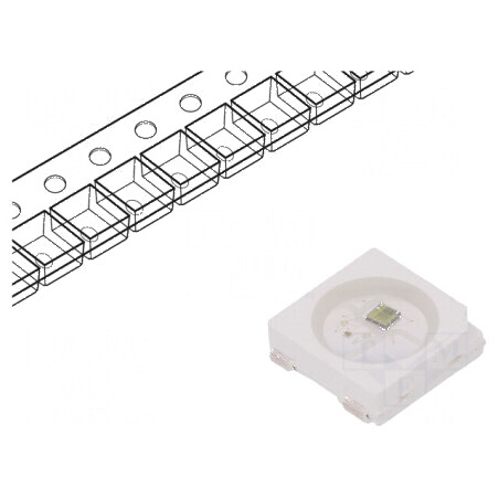 LED SMD 5050 RGB Programabil DMX 512 5x5x1,6mm PLCC4 | Electronic-mag.ro | Componente Electronice