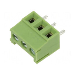 Regletă de conexiuni pentru PCB 90° 3,81mm 3 piste | Electronic-mag.ro | Componente Electronice