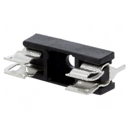 Clemă siguranţe cilindrice 5x20mm 6,3A neagră | Electronic-mag.ro | Componente Electronice