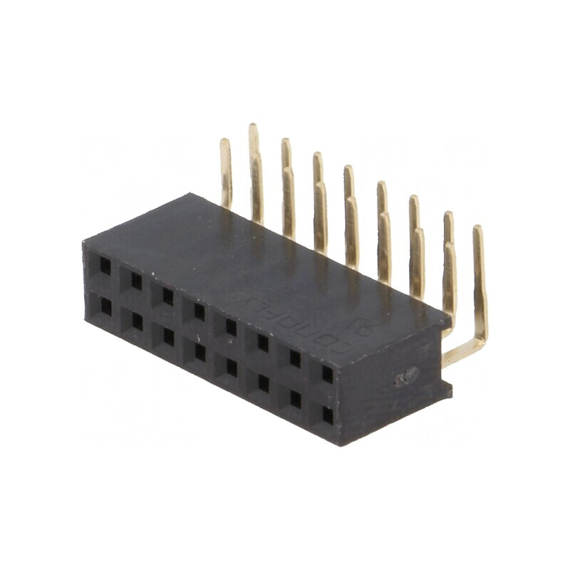 Conector şiruri pini soclu mamă 16 PIN unghi 90° 2,54mm | Electronic-mag.ro | Componente Electronice Conector şiruri pini soclu mamă 16 PIN unghi 90° 2,54mm | Electronic-mag.ro | Componente Electronice