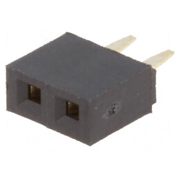 Conector şiruri pini soclu mamă 1x2 2,54mm THT | Electronic-mag.ro | Componente Electronice